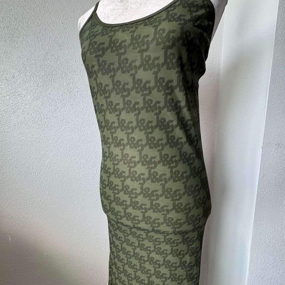 Jagger & Stone JGR STA Olive Green Slip Maxi Dress Low Back SZ 6 NWOT - Picture 5 of 13